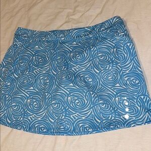LL Bean Skort Size Med. Teal/White. Shorts underneath  gently used